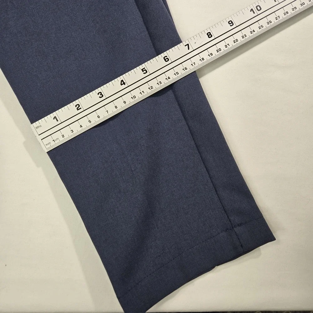 Haggar Cool Right Performance Flex Dress Pants Mens‎ Sz 29 X 32 Navy Blue Chino